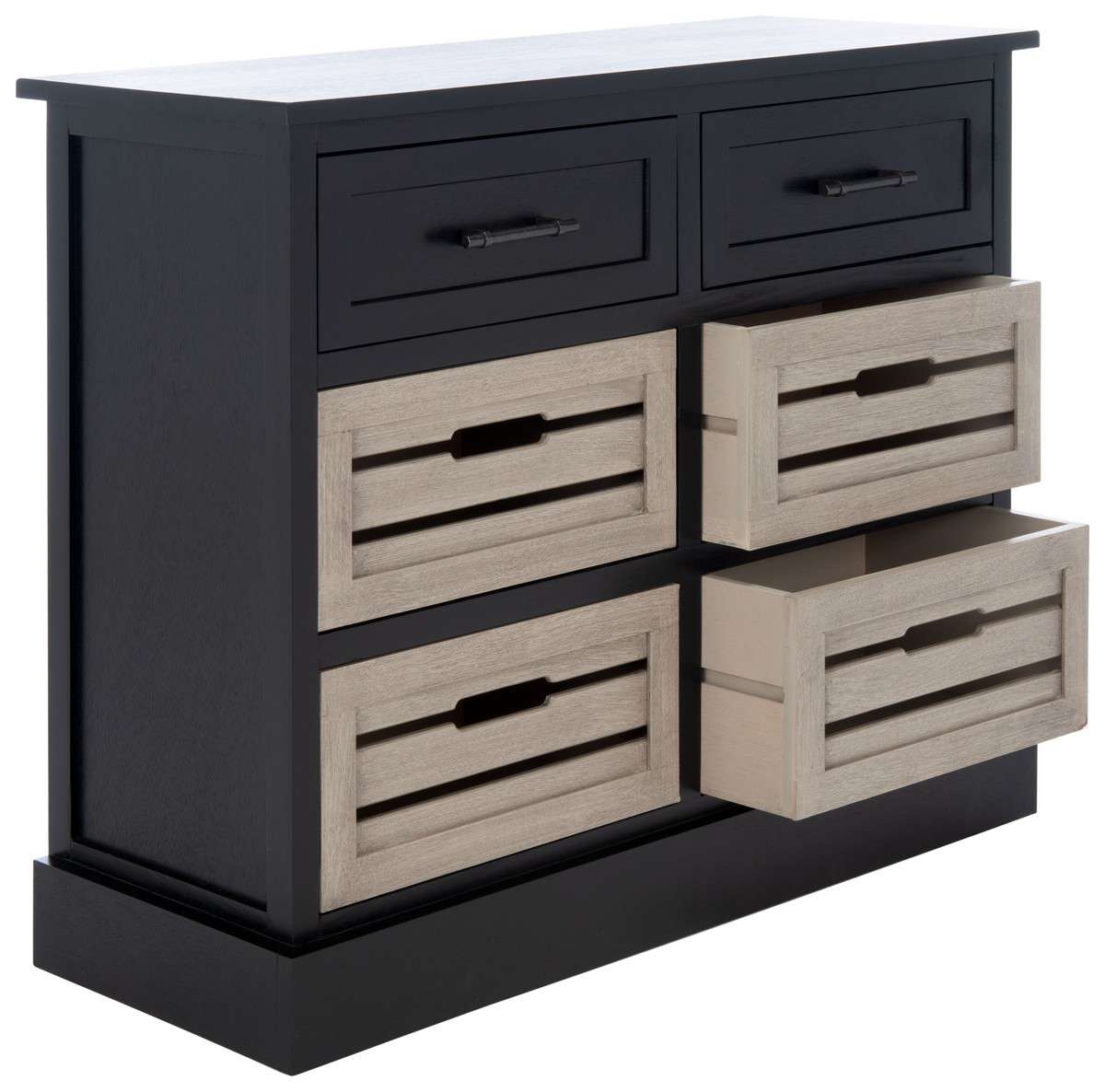 Safavieh Briar Removable 6 Drawer Storage Chest - Black Frame | Cabinets | Modishstore - 3