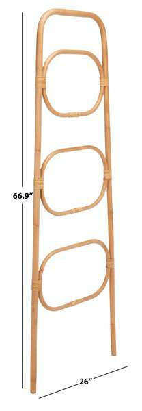 Safavieh Keita 3 Tier Towel Hanger - Natural |  | Modishstore - 4