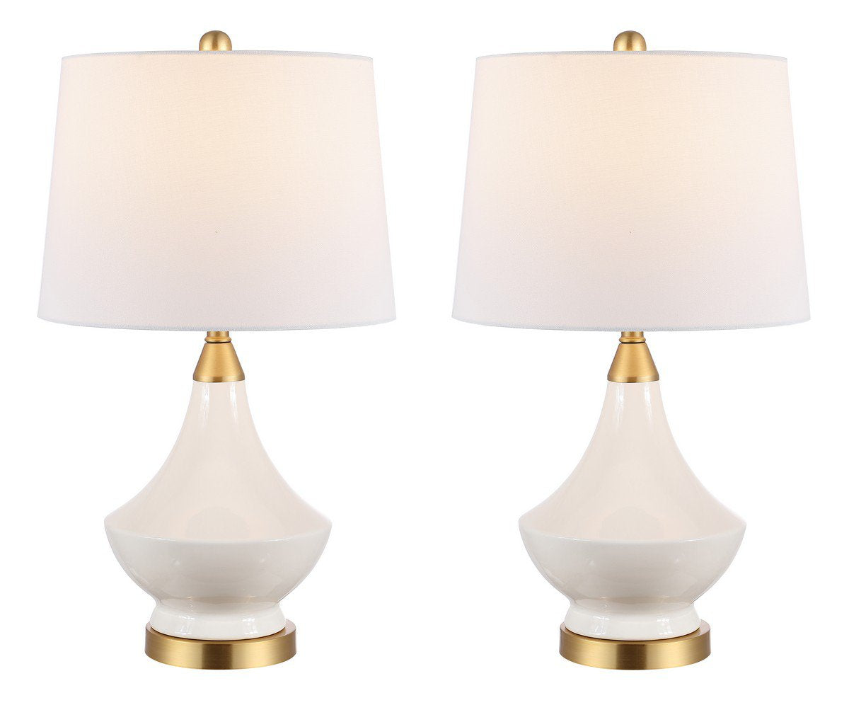 Safavieh Marlowe Glass Table Lamp Set Of 2 - White | Table Lamps | Modishstore - 3