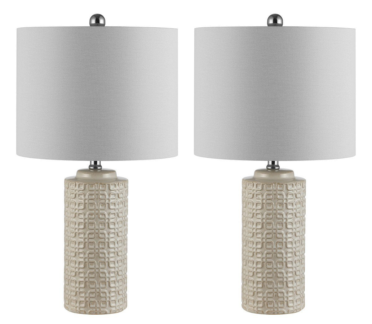 Safavieh Artef Ceramic Table Lamp Set Of 2 - Ivory | Table Lamps | Modishstore