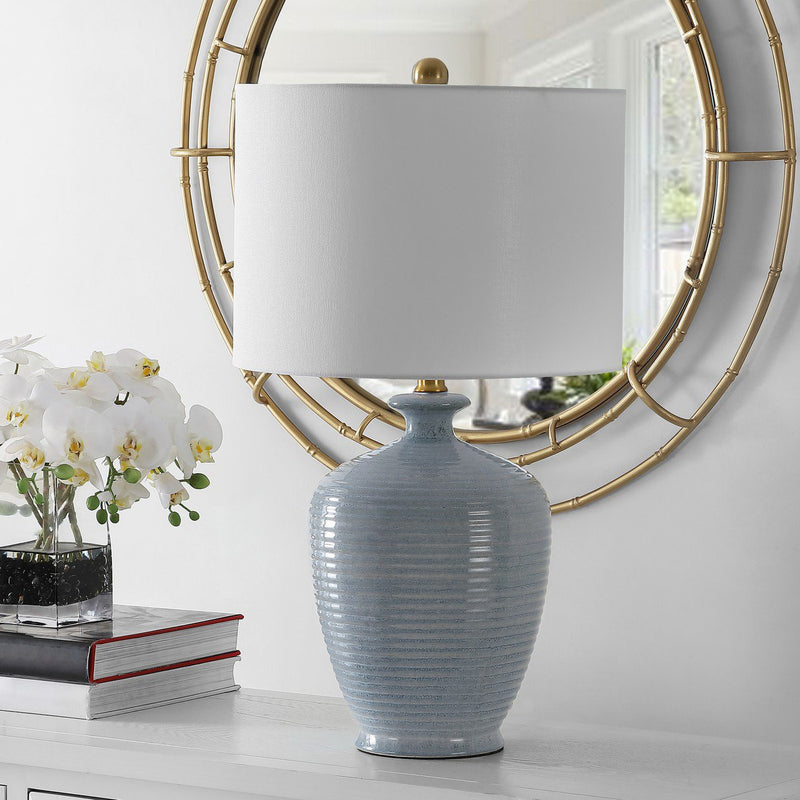 Safavieh Hanron Table Lamp - Blue | Table Lamps | Modishstore