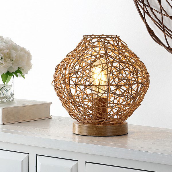 Safavieh Caldera Table Lamp - Rattan | Table Lamps | Modishstore