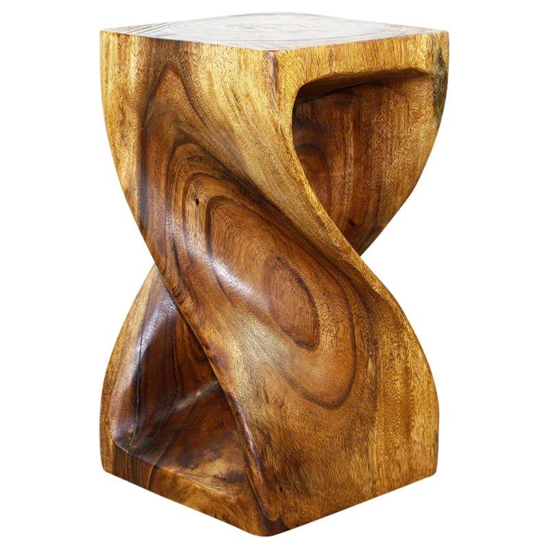 Haussmann Twist Stool 10" Sq - Walnut | Stools & Benches | Modishstore-5