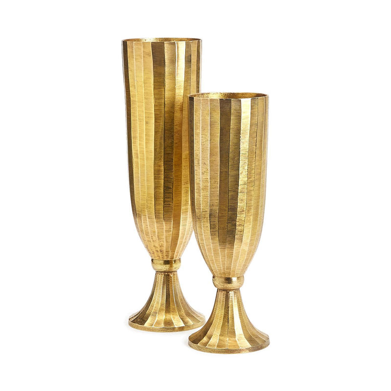 Golden Pedestal Vase Set Of 4 By Tozai Home | Vases | Modishstore - 4