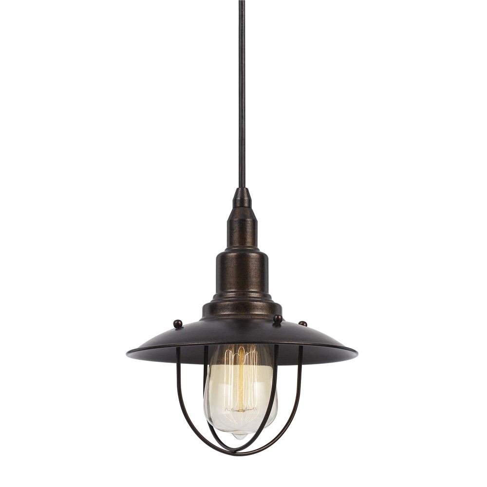 Cal Lighting UP-1113-6-RU 60W Allentown Metal Pendant-2