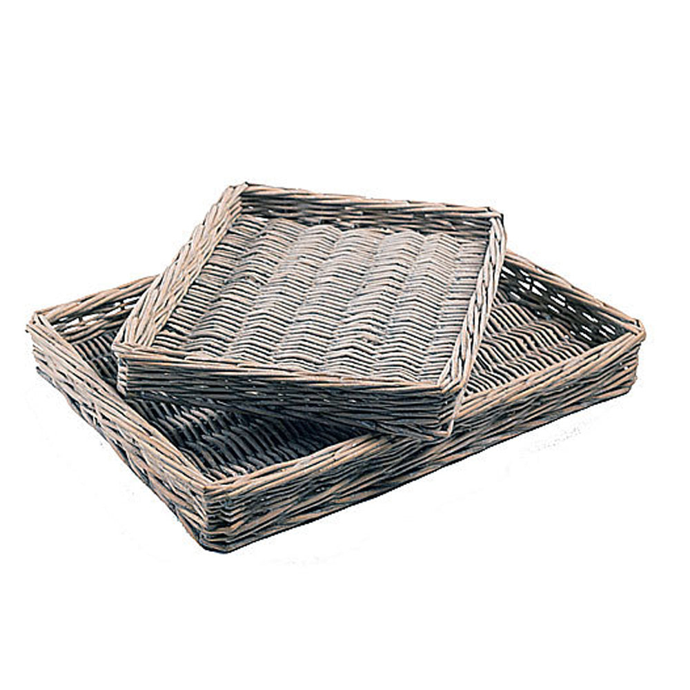 Set of Two Willow Trays | Trays | Modishstore - 1