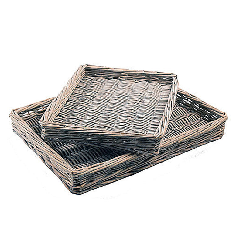 Set of Two Willow Trays | Trays | Modishstore - 1