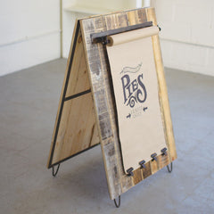 Kalalou Recycled Wood Sandwich Board