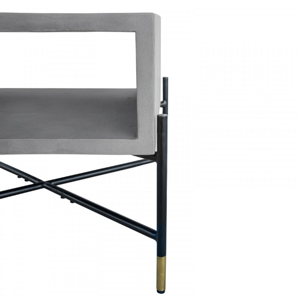 Vig Furniture Modrest Walker Modern Concrete & Metal End Table | End Tables | Modishstore - 4