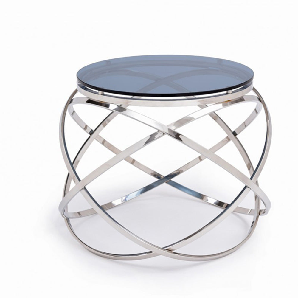 Vig Furniture Modrest Tulare Contemporary Smoked Glass End Table | End Tables | Modishstore - 3