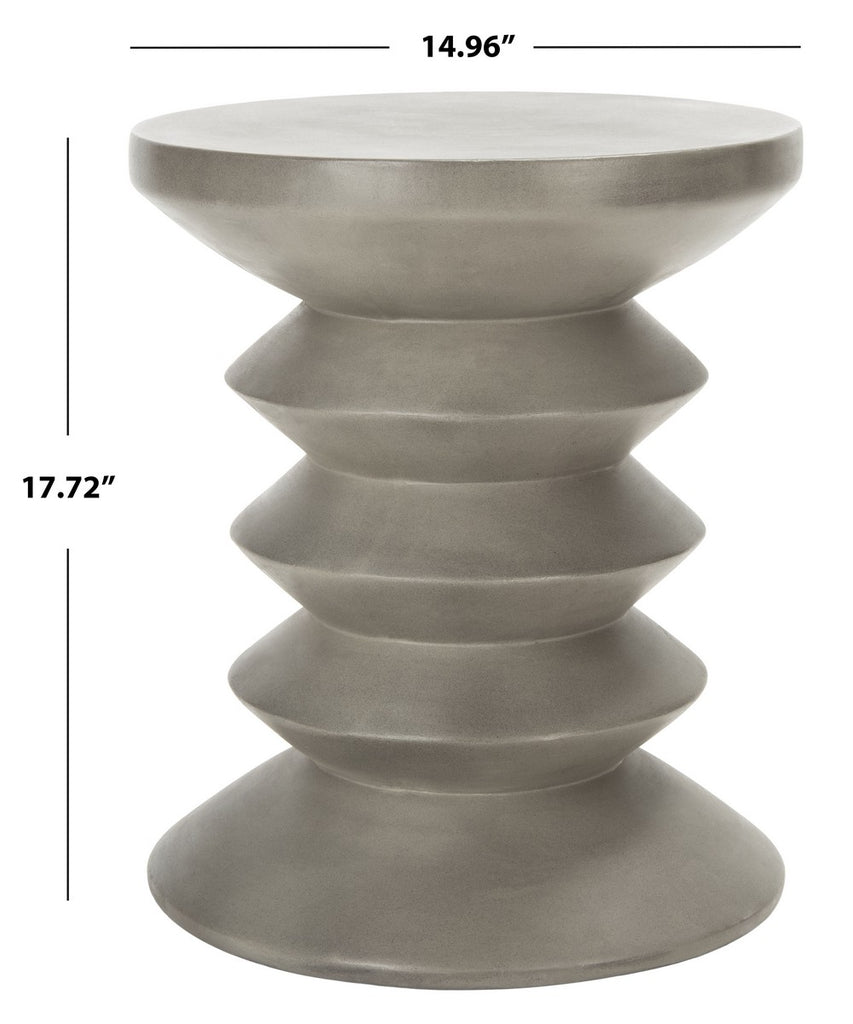 Safavieh Benaya Concrete Accent Stool | Outdoor Stools & Benches |  Modishstore  - 3