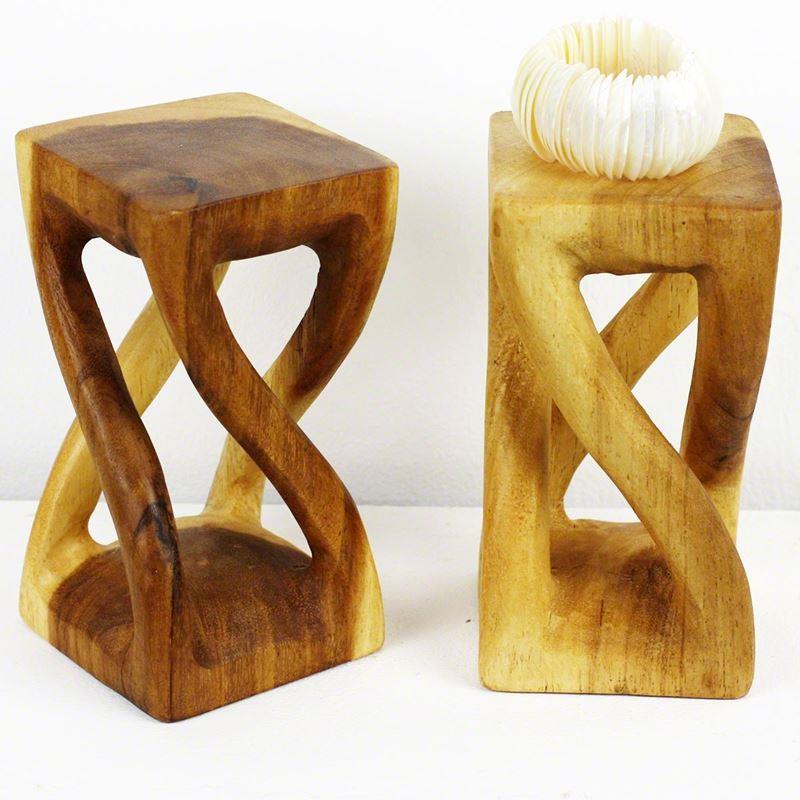 Haussmann Mini Vine Twist Stool 4" Sq - Set of 2 | Stools & Benches | Modishstore