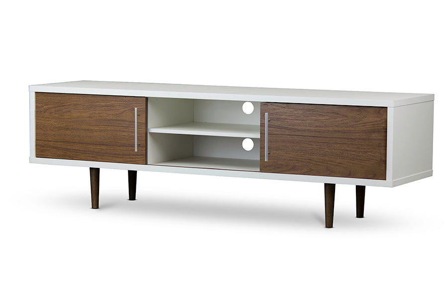 Baxton Studio Gemini Wood Contemporary TV Stand | Modishstore | TV Stands