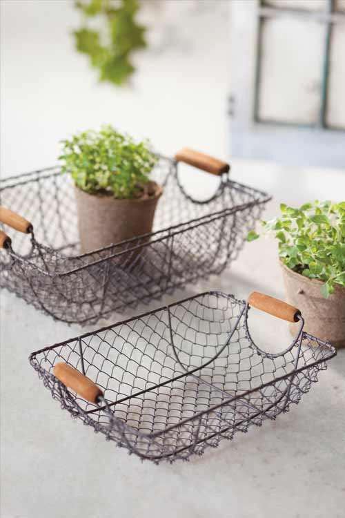 Vagabond Vintage Nesting Wire Baskets | Modishstore | Bins, Baskets & Buckets-2