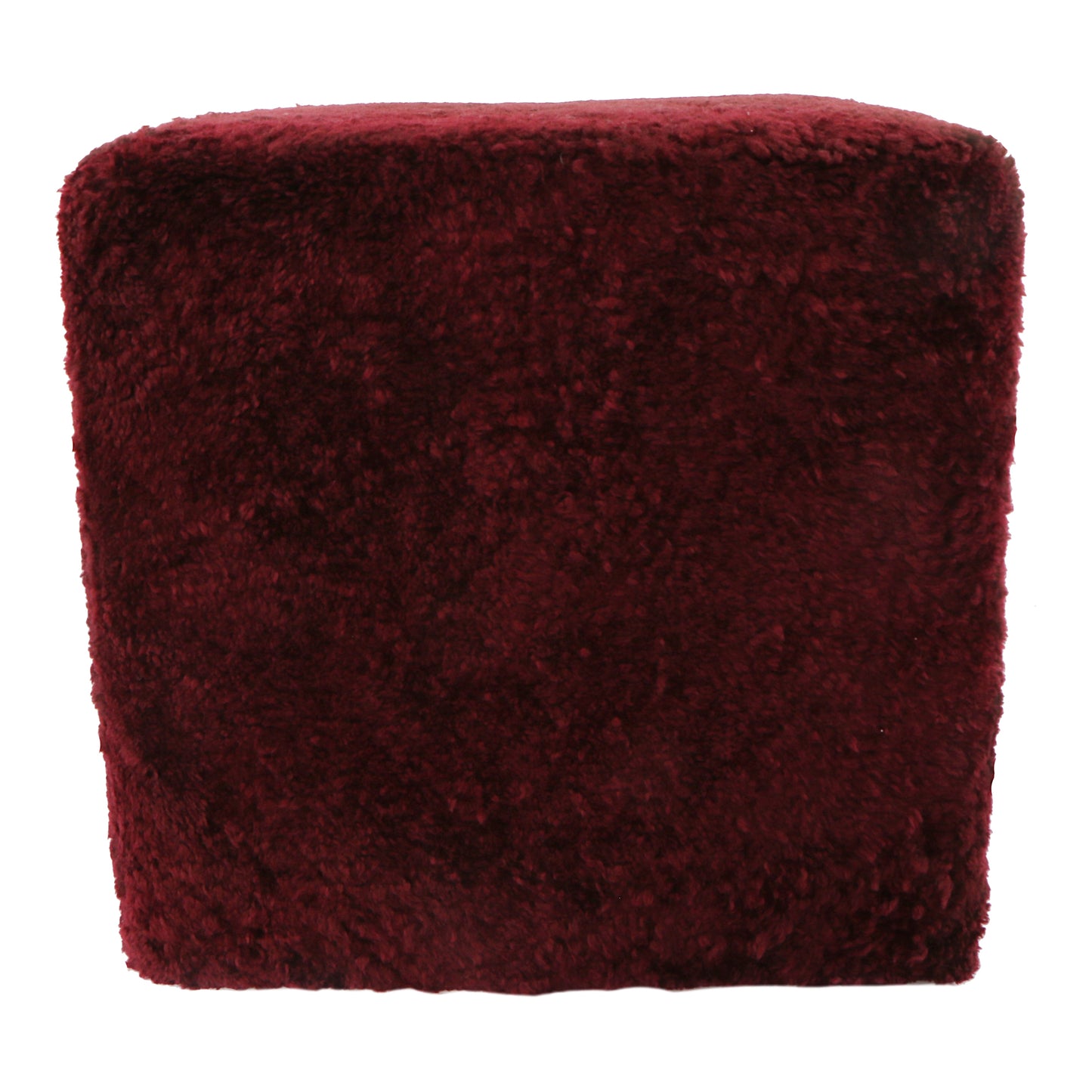 Shepherd Wool Stool Burgundy By Moe's Home Collection | Stools | Modishstore - 1