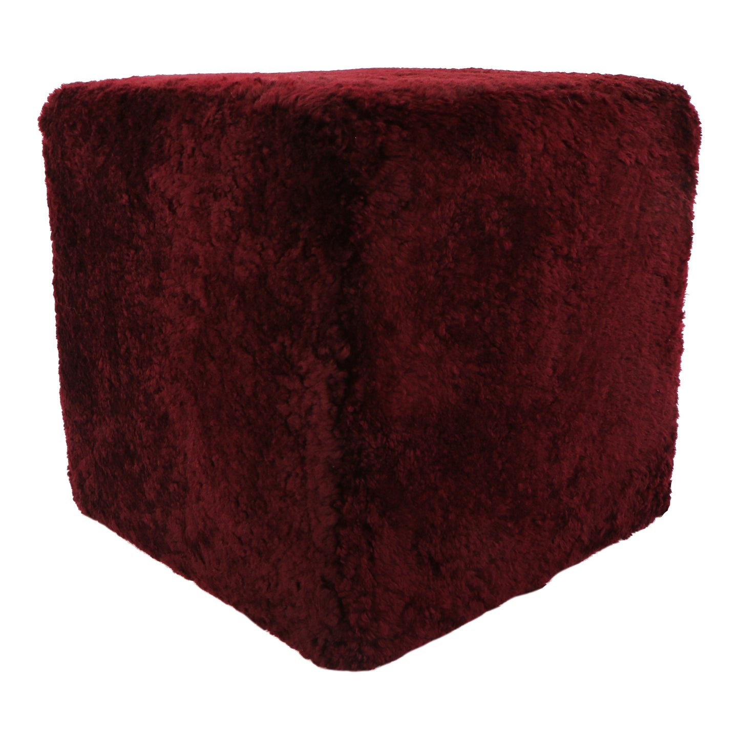 Shepherd Wool Stool Burgundy By Moe's Home Collection | Stools | Modishstore - 2