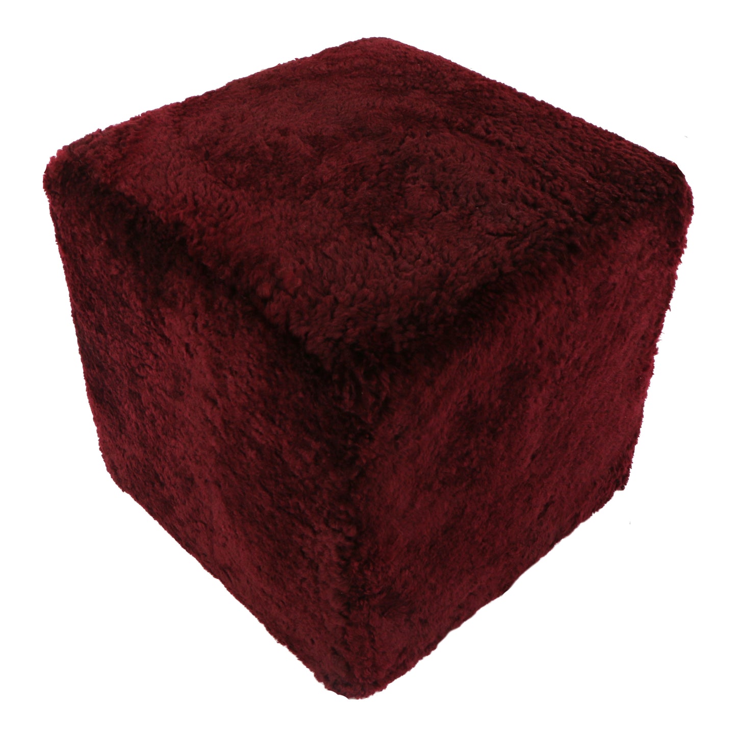 Shepherd Wool Stool Burgundy By Moe's Home Collection | Stools | Modishstore - 3