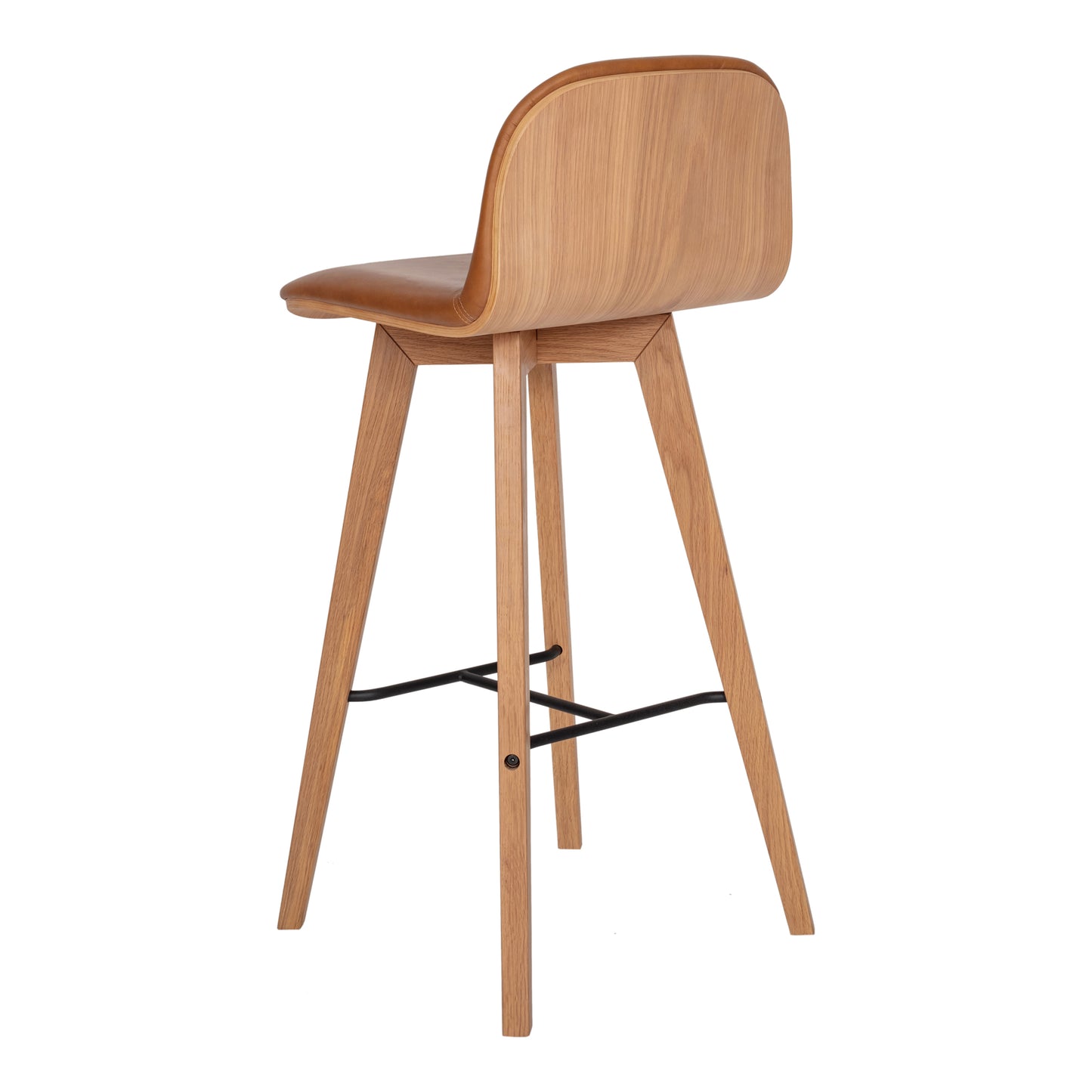 Napoli Leather Barstool Tan By Moe's Home Collection | Bar Stools | Modishstore - 4