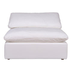 Clay Slipper Chair Livesmart Fabric White By Moe's Home Collection