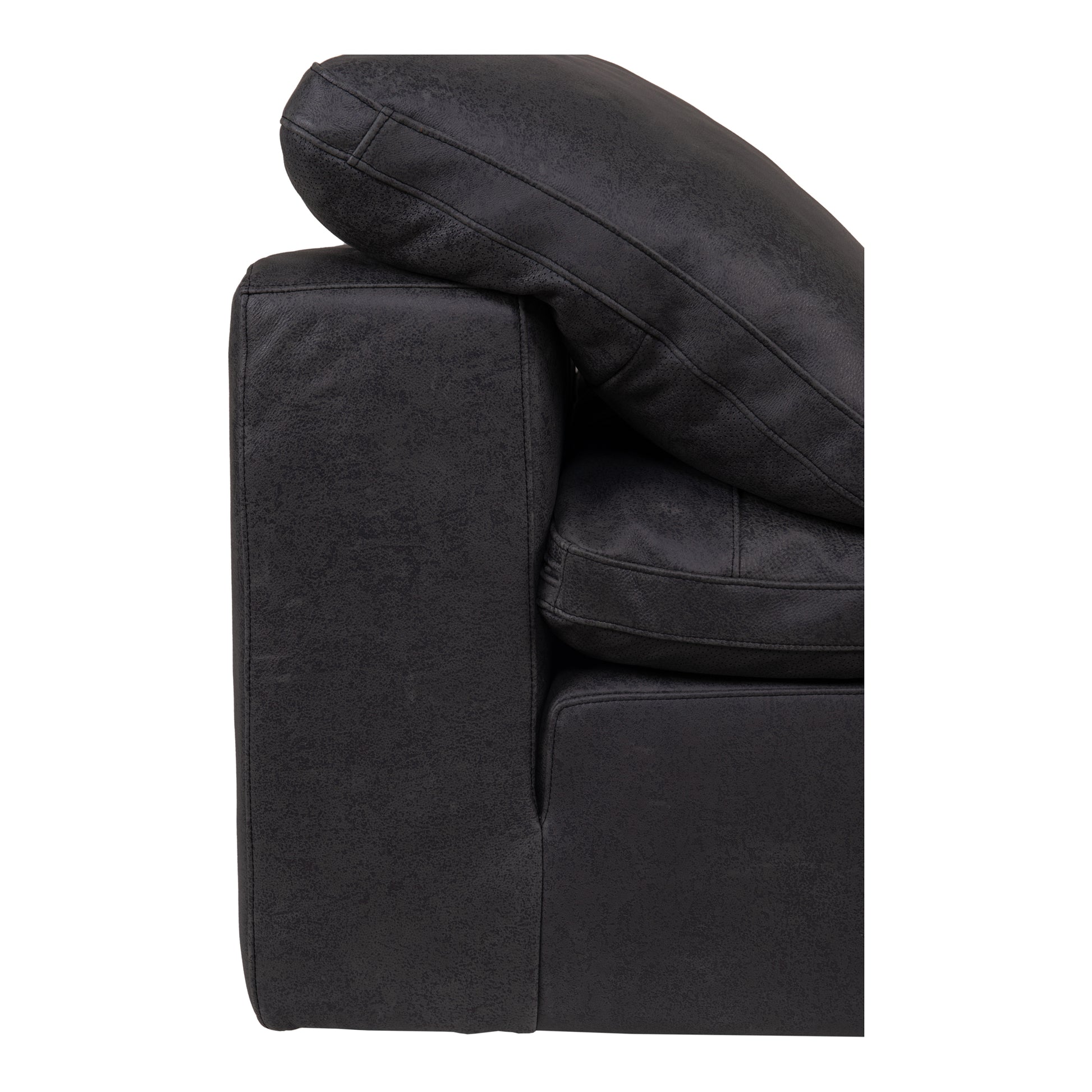 Clay Corner Chair Nubuck Leather Black By Moe's Home Collection | Lounge Chairs | Modishstore - 4