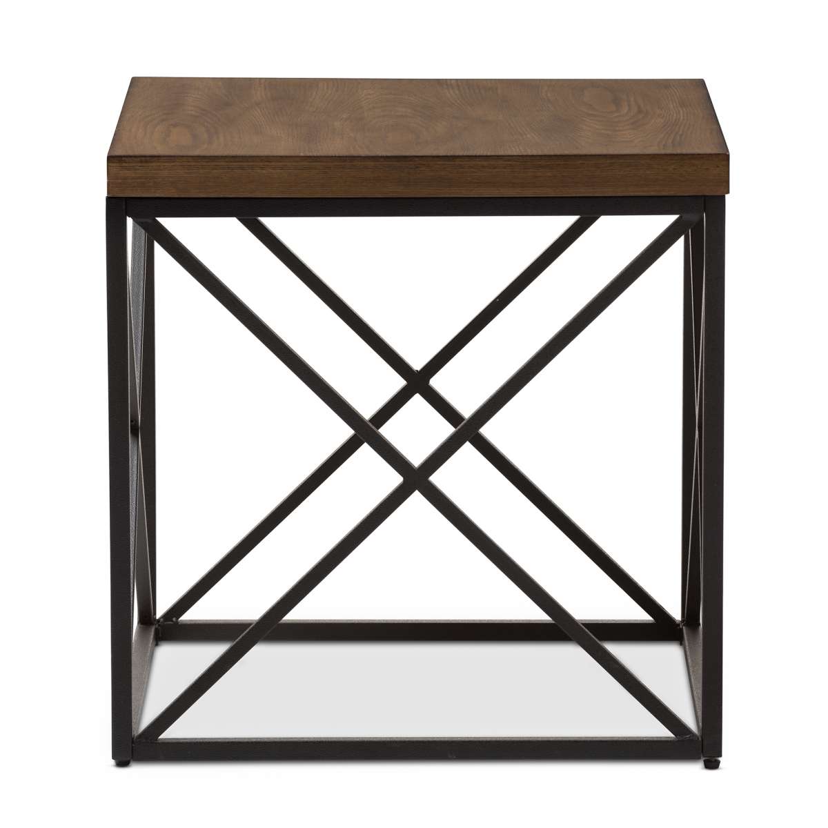 Baxton Studio Holden Vintage Industrial Antique Bronze End Table | End Tables | Modishstore - 3