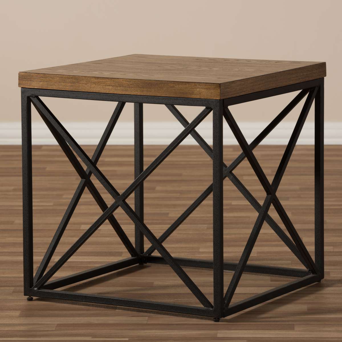 Baxton Studio Holden Vintage Industrial Antique Bronze End Table | End Tables | Modishstore - 2