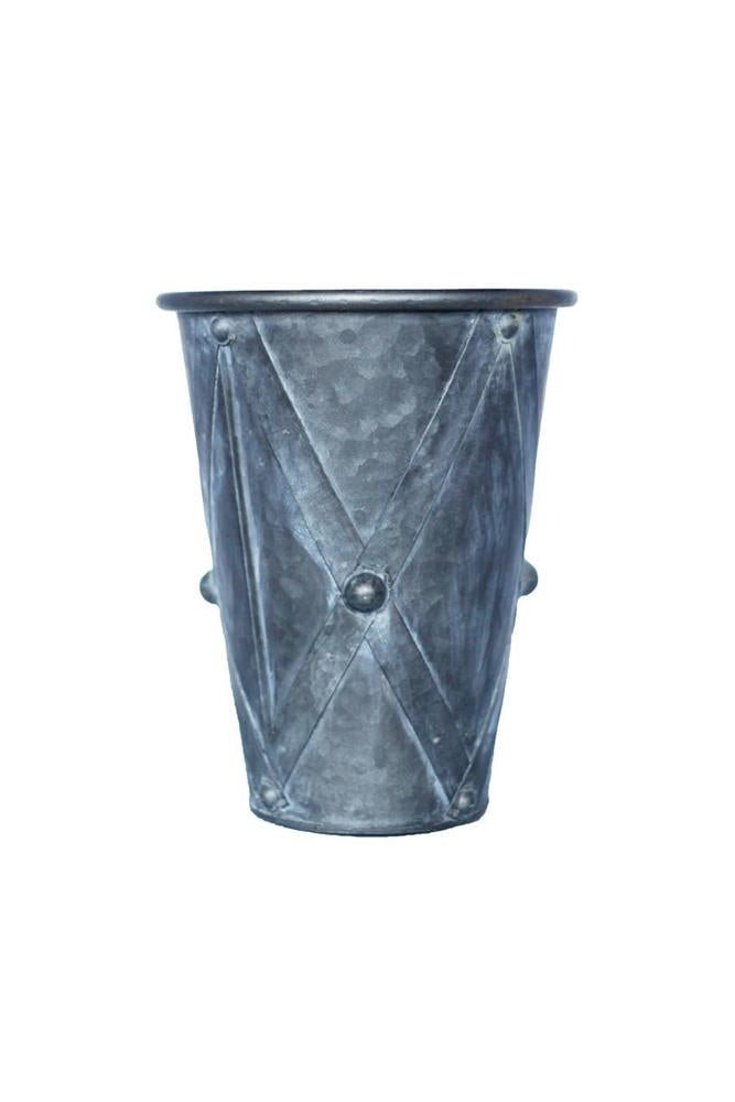 Vagabond Vintage Zinc Drum Planters - Set of 3 | Modishstore | Planters, Troughs & Cachepots-2