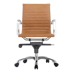 Omega Swivel Office Chair Low Back Tan By Moe's Home Collection