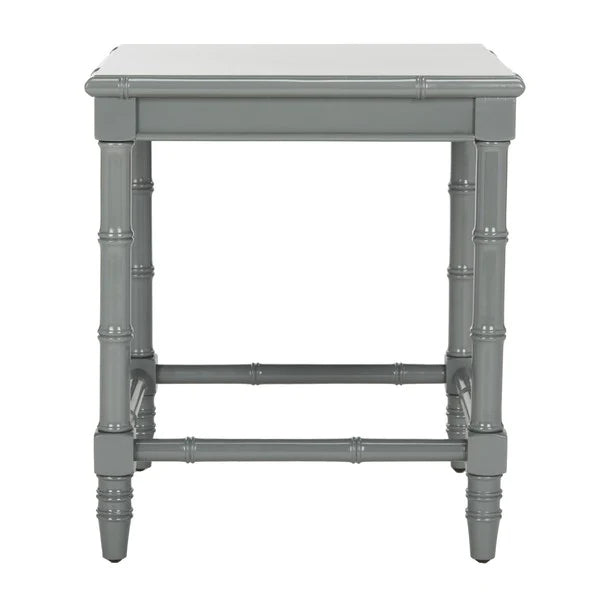 Safavieh Liviah Modern Coastal 22" H Bamboo Accent Table - Gray | Accent Tables | Modishstore - 6