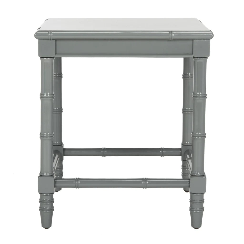 Safavieh Liviah Modern Coastal 22" H Bamboo Accent Table - Gray | Accent Tables | Modishstore - 5