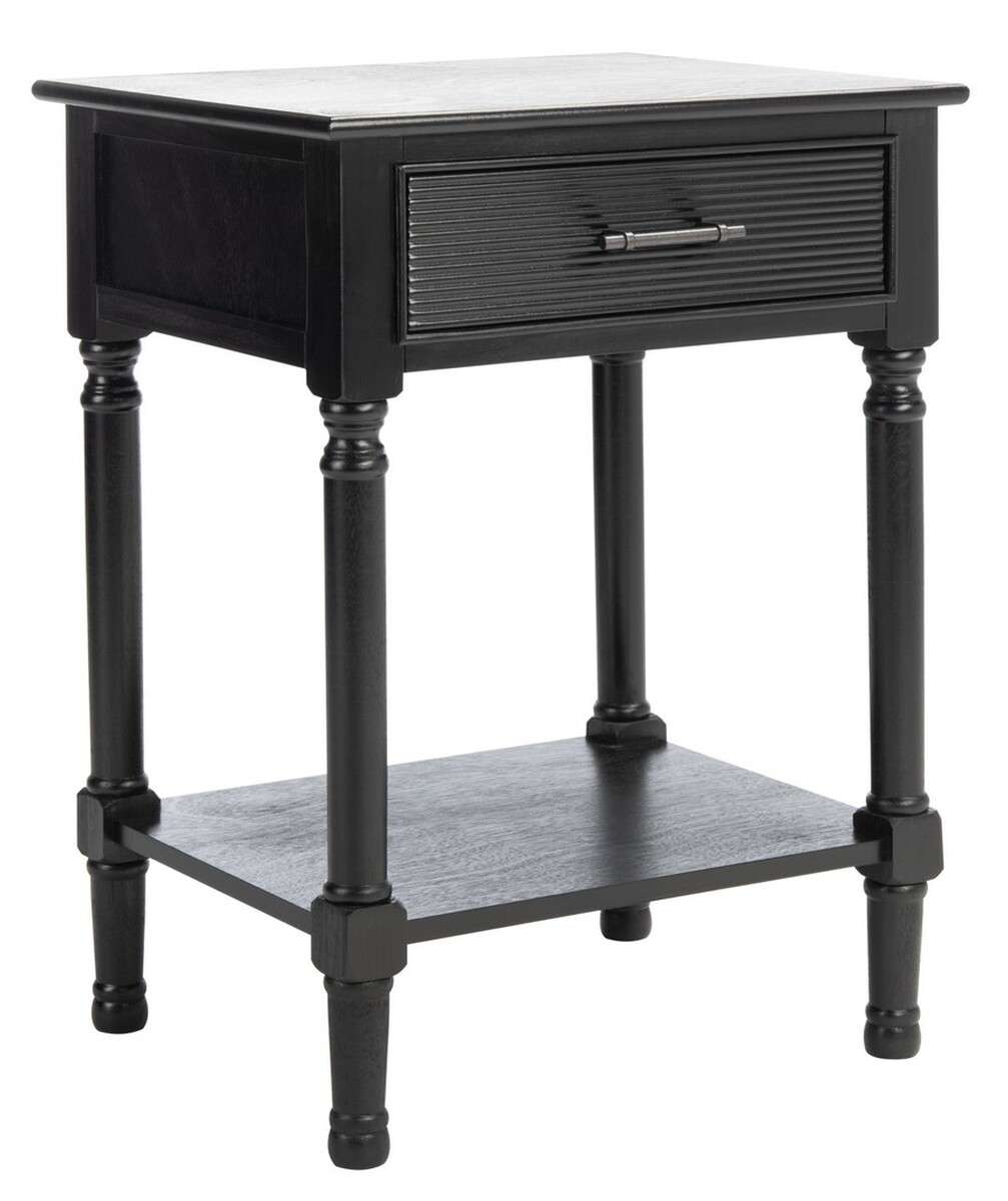 Safavieh Ryder 1Drw Accent Table - Black | Accent Tables | Modishstore - 3