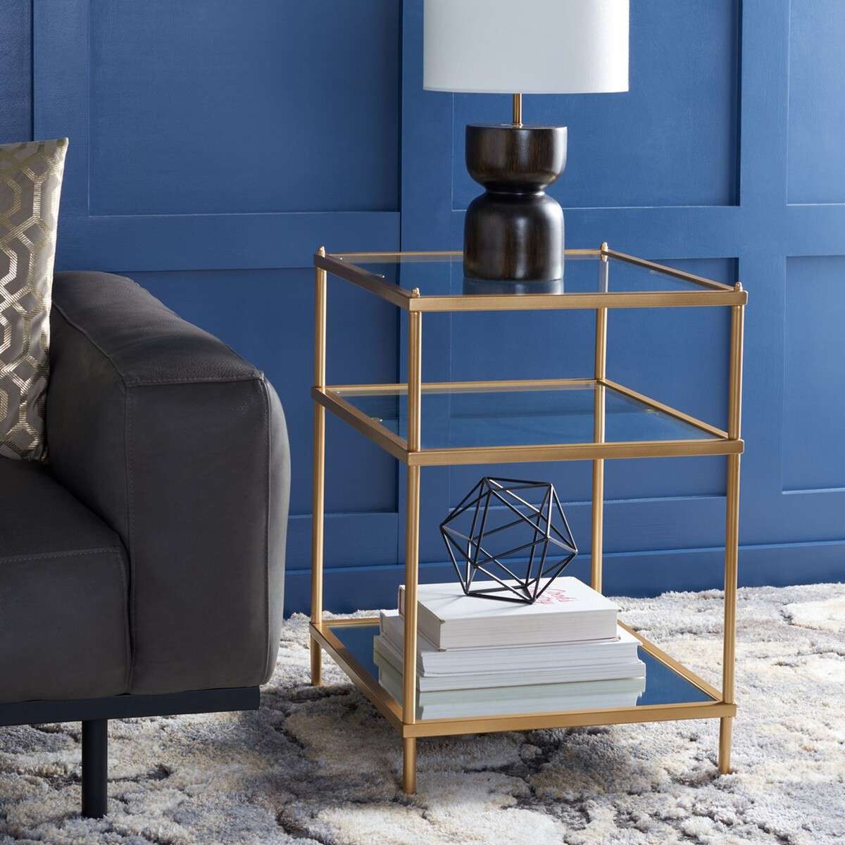 Safavieh Noelia 3 Tier Accent Table - Gold | Accent Tables | Modishstore