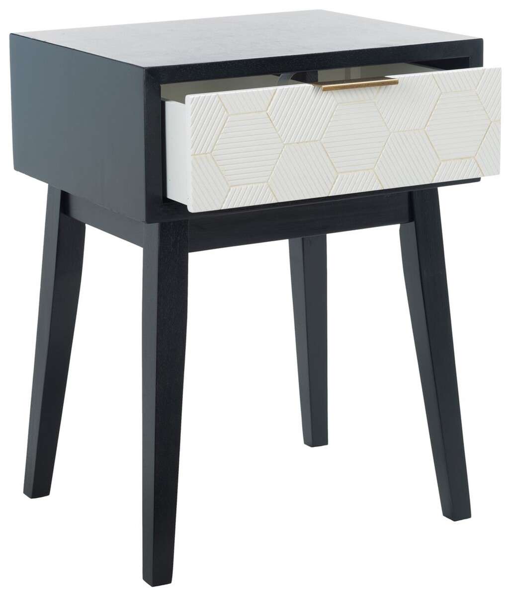 Safavieh Keya 1 Drawer Accent Table - Black | Accent Tables | Modishstore - 3