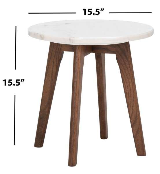 Safavieh Marini Round Marble End Table - Marble | End Tables | Modishstore - 3