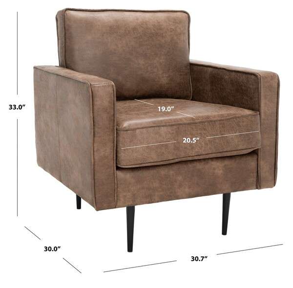 Safavieh Paityn Accent Chair - Brown Body With Black Legs | Accent Chairs | Modishstore - 4