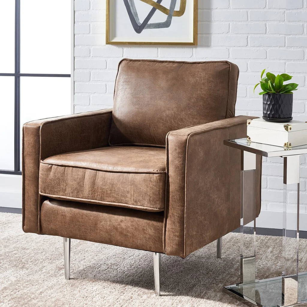 Safavieh Paityn Accent Chair - Brown | Accent Chairs | Modishstore - 7