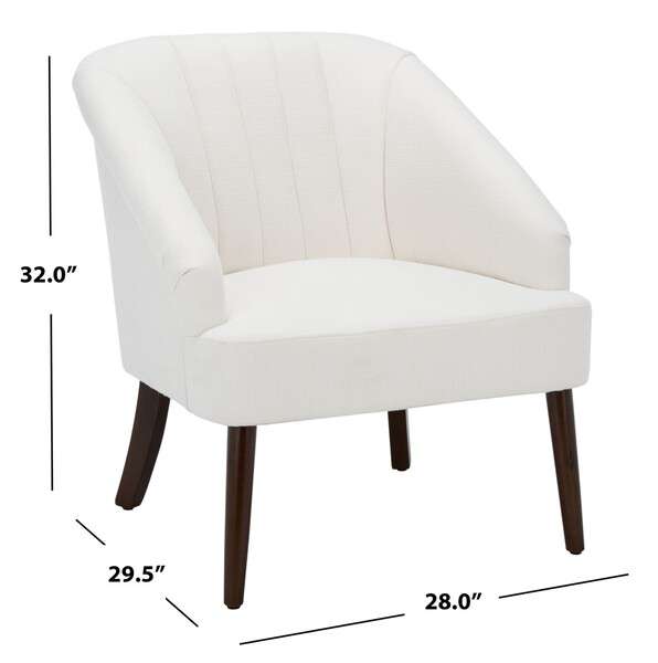 Safavieh Quenton Accent Chair - White | Accent Chairs | Modishstore - 4