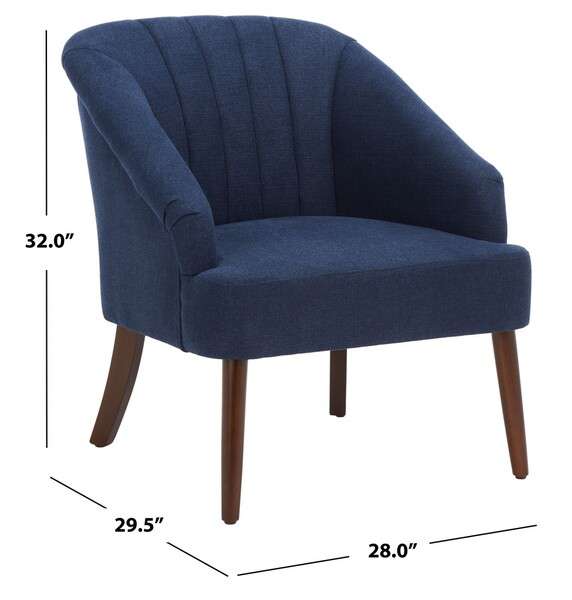 Safavieh Quenton Accent Chair - Navy | Accent Chairs | Modishstore - 4