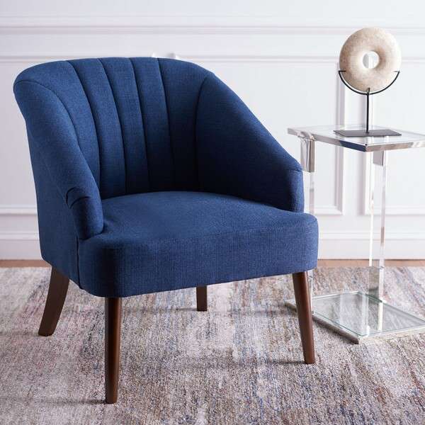 Safavieh Quenton Accent Chair - Navy | Accent Chairs | Modishstore