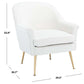 Safavieh Rodrik Accent Chair - White | Accent Chairs | Modishstore - 4