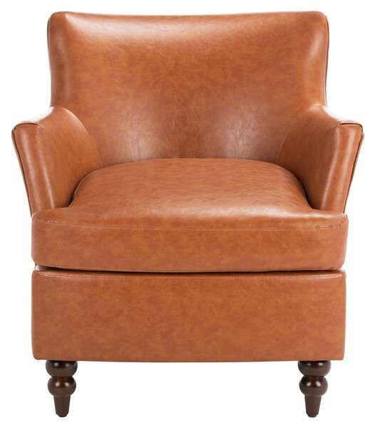 Safavieh Levin Accent Chair - Cognac | Accent Chairs | Modishstore - 2