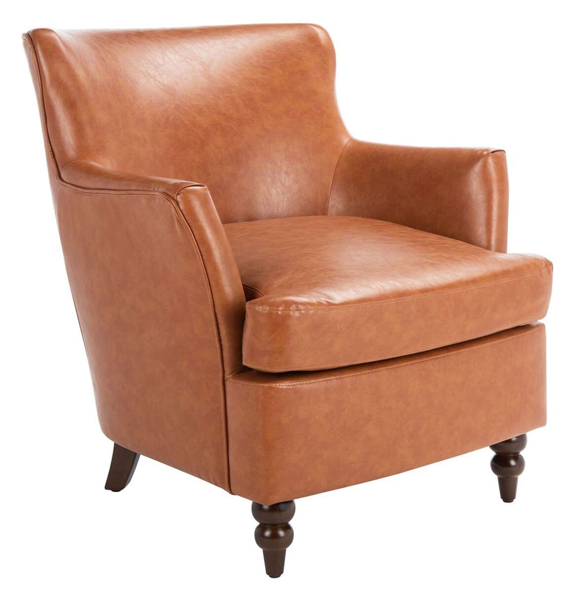 Safavieh Levin Accent Chair - Cognac | Accent Chairs | Modishstore - 3