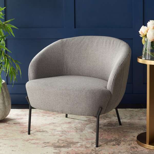 Safavieh Emmi Upholstered Accent Chair - Gray | Accent Chairs | Modishstore - 4