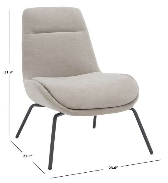 Safavieh Bridger Accent Chair - Light Gray | Accent Chairs | Modishstore - 4