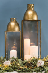 Ali Lantern Set Of 2 By Accent Decor - 2 Sizes - Gold - Metal - 71680 ...