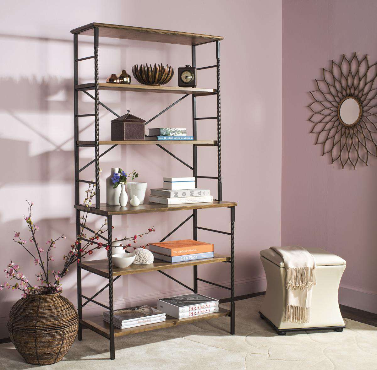 Safavieh Brooke 6 Tier Etagere - Antique Pewter | Etagere | Modishstore - 2