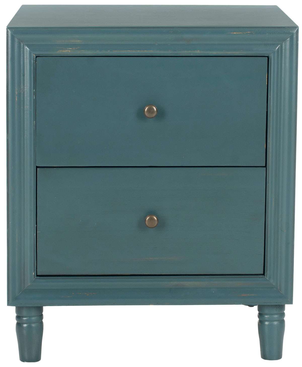 Safavieh Blaise Nightstand With Storage Drawers Dark Teal