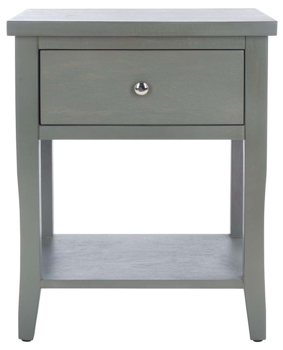 Safavieh Coby Nightstand With Storage Drawer - Ash Gray | Nightstands | Modishstore - 2