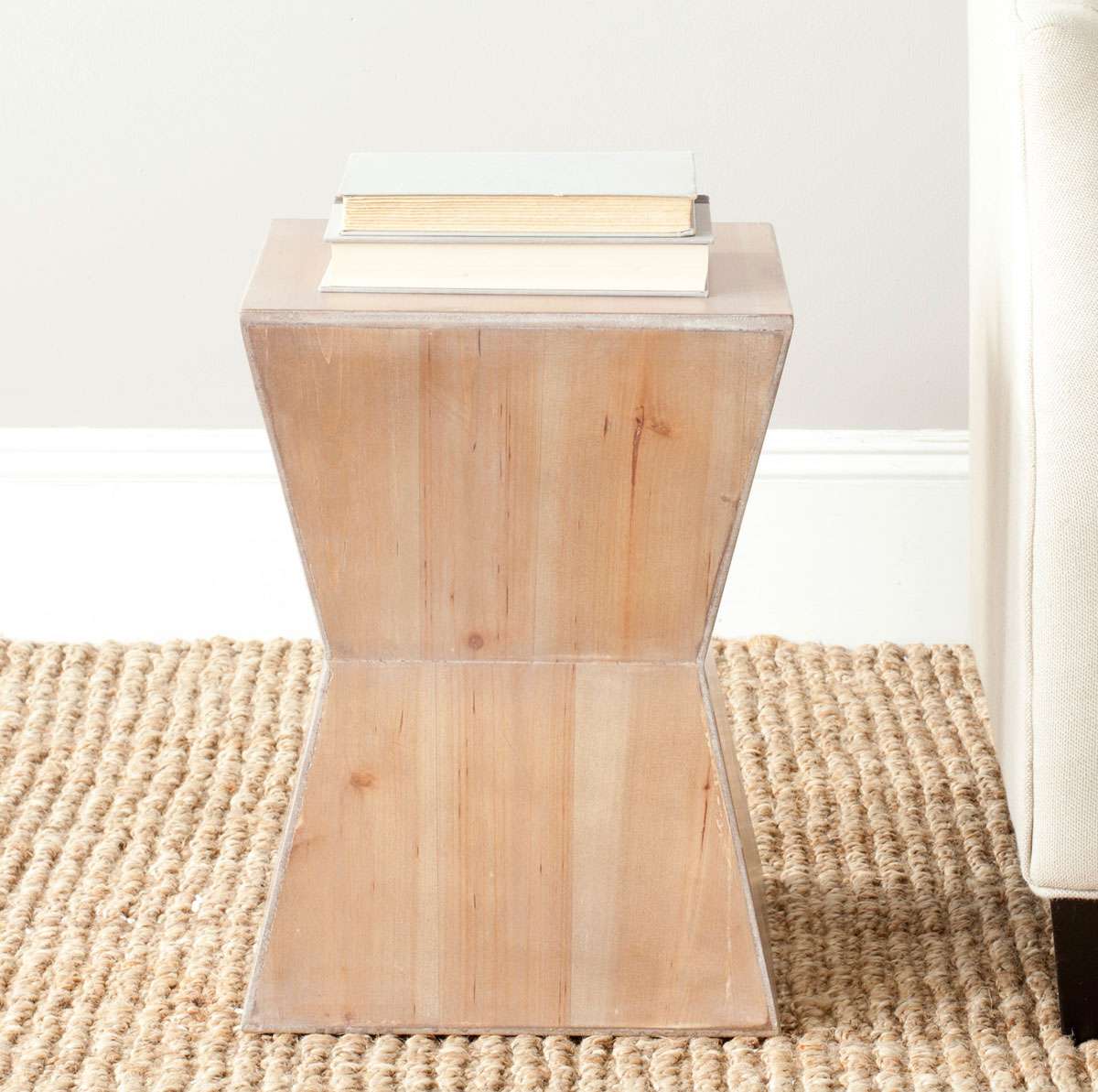 Safavieh Lotem Curved Square Top Accent Table - Honey Natural | Accent Tables | Modishstore