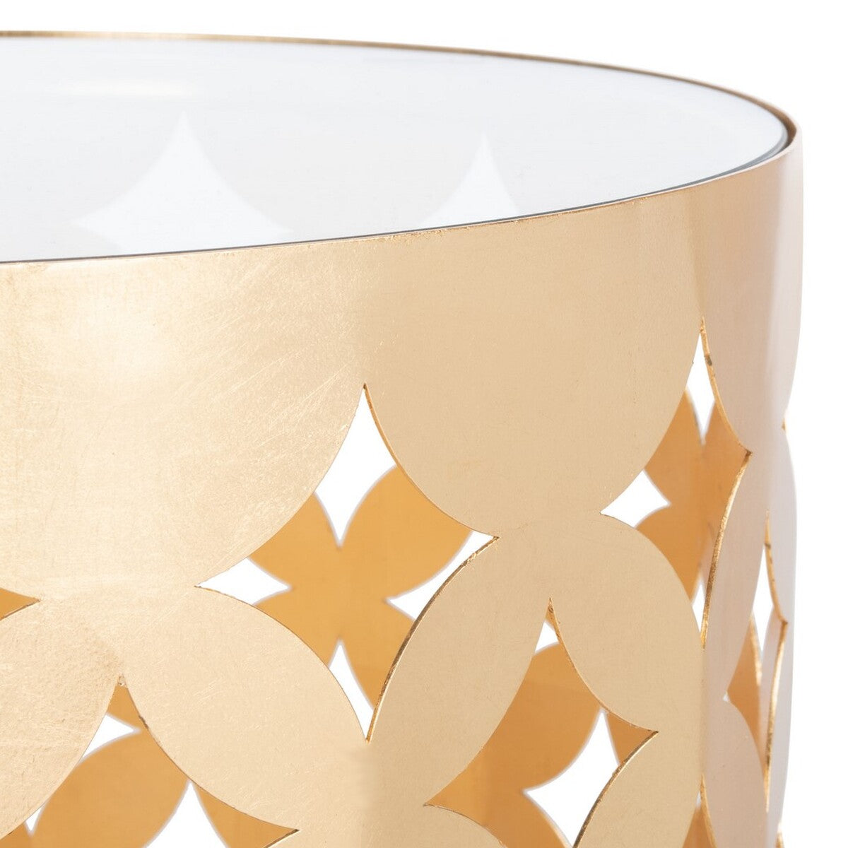 Safavieh Cairo Round Gold Leaf End Tables | End Tables | Modishstore - 3